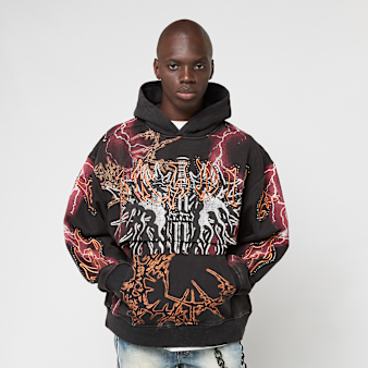 Smoke Rise, PARADISE FLEECE HOODIE NAUTICAL BLUE, black