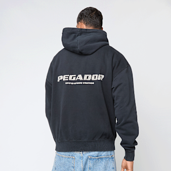 Pegador, Colne Logo Oversized Hoodie, grey