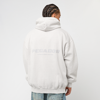 Pegador, Colne Logo Oversized Sweat Jacket Vintage Light Rough Grey, grey