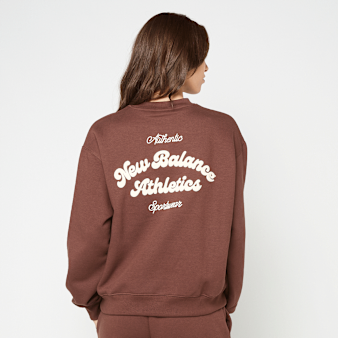 New Balance, Linear Heritage Fleece Crew rich oak, brown