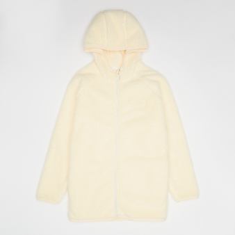 Karl Kani, Signature Rubber Patch Teddy Zip Hoodie, beige