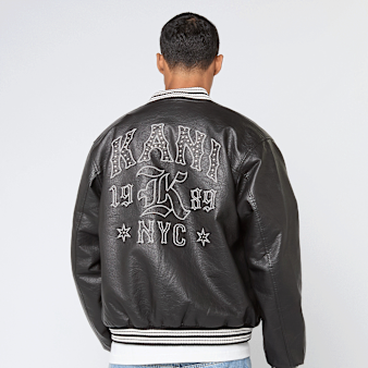 Karl Kani, Kani Western Pu Leather College Jacket, black