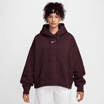 Nike, Sportswear Phoenix Fleece Over-Oversized Hoodie, red