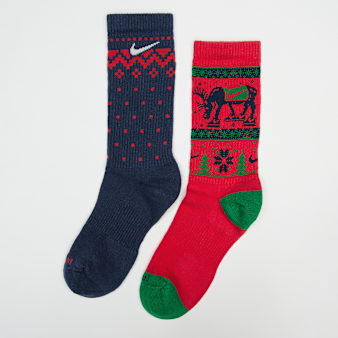 Nike, 2 PACK -  Everyday Plus Cushioned Winter Wonderland Crew Socks, multi-colour