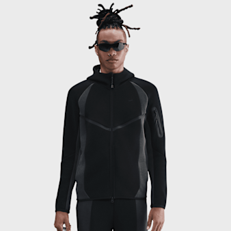 Nike, Tech Color-Block Full-Zip Fleece Windrunner Jacket, black