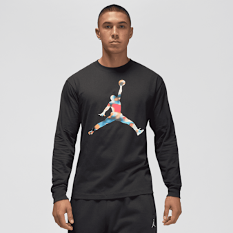 Jordan, Flight Mountside Graphics Long Sleeve Crew, black