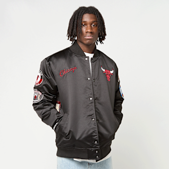 Mitchell & Ness, Black Out Satin Jacket Chicago Bulls, black