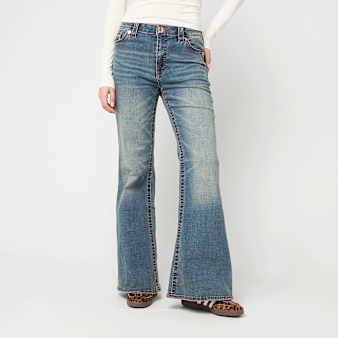 True Religion, Katrina High Rise Flare Flap Big T, blauw