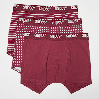 SNIPES, Tonal Tape 3er Pack Briefs Boxershorts black, red, aubergine, red