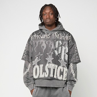 Smoke Rise, Luxe Club Mesh 2-FER Hoodie, grey