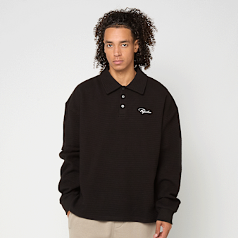 Pegador, Signar Waffle Polo Longsleeve, black