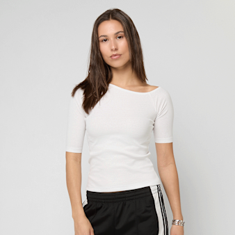 Urban Classics, Organic Asymmetric Rib Tee, white