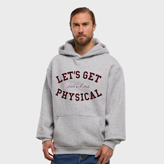 Mister Tee, Let's Get Physical Fluffy Hoody heathergrey, grey