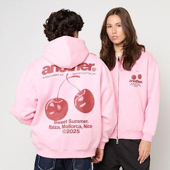 Another Cotton Lab, Another Sweet Summer Oversized Zip Hoodie, light pink