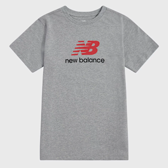 New Balance, Jersey Stacked Logo Tee, grey