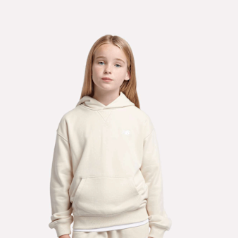 New Balance, Small Logo Hoodie, beige