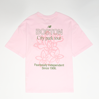 New Balance, Boston Floral Graphic Tee Light Raspberry, light pink