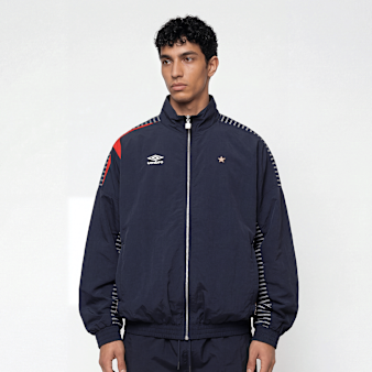 Umbro, RELAXED TRACK JACKET dark navy/white sand/vista blue, blue