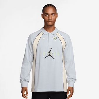 Jordan, Flight Long-Sleeve Polo Jersey, blue