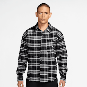 Jordan, Brooklyn Flannel Graphic Longsleeve, black