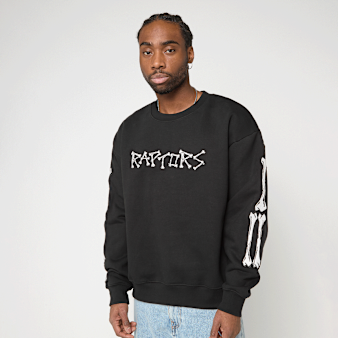 Mitchell & Ness, NBA Toronto Raptors Bone Words Boxy Crewneck, black