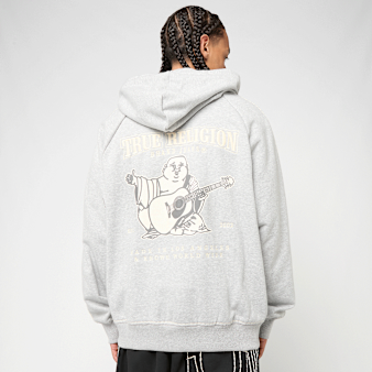 True Religion, Taped Super T Cinched Zip Up, grey