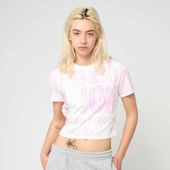 True Religion, Crystal Short Sleeve Baby Tee, white