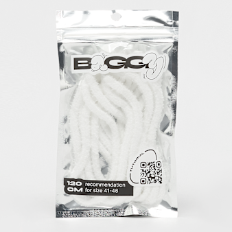 BAGGY, Round Fuzzy Laces 120cm, wit