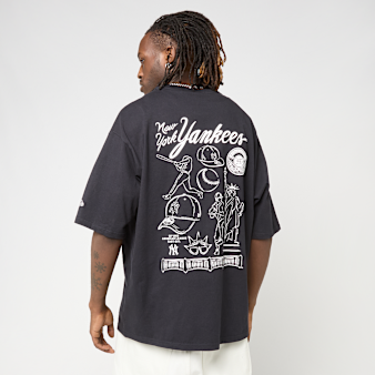 New Era, MLB Baseball Graphic Oversized Tee New York Yankees, black