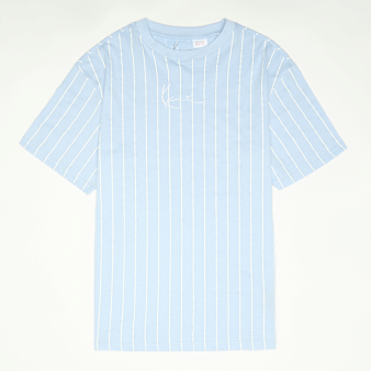 Karl Kani, Small Signature Essential Pinstripe Tee Junior, niebieski