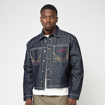 Karl Kani, Kani Jeans Cropped Rinsed Denim Jacket, blue