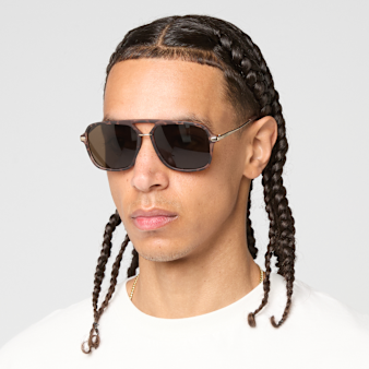 SNIPES, Aviator Sunglasses, brown