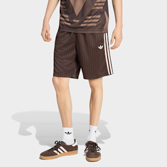 adidas Originals, Firebird Engineered Stripes Shorts, brown
