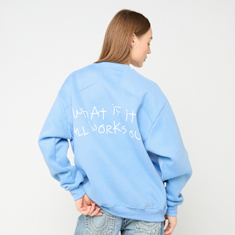 Another Cotton Lab, What If Oversized Sweatshirt, blauw