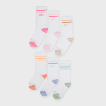Nike  , 6 PACK - NHN Super Soft Marl Micro, white