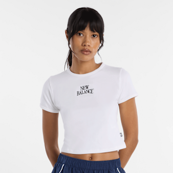 New Balance, Linear Heritage Ringer T-Shirt, white