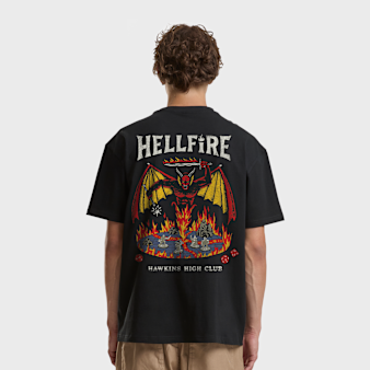 Mister Tee, Stranger Things Hawkins High Club Loose Tee, zwart