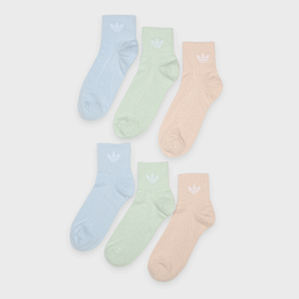 adidas Originals, 6 PACK - 1/4 SOCKS  wonder mauve/linen green/grey one, multi-colour