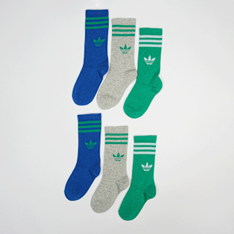 adidas Originals, 6 PACK - 3 Stripes Crew Sock, multi-colour
