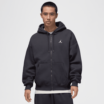 Jordan, Brooklyn Fleece Oversized Full-Zip Hoodie, black