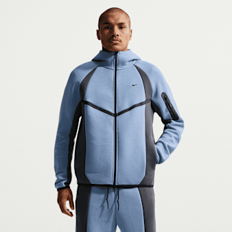 Nike  , Tech Color-Block Full-Zip Fleece Windrunner Jacket, blue