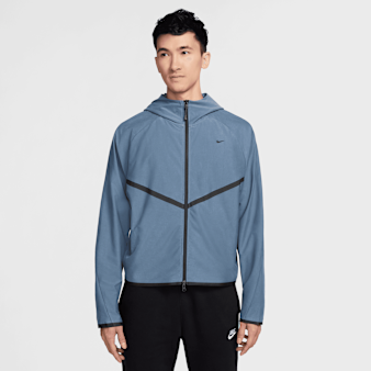 Nike  , Tech Shori Knit Full-Zip Windrunner Jacket, blue