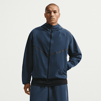Nike  , Tech Shori Knit Full-Zip Windrunner Jacket, blue