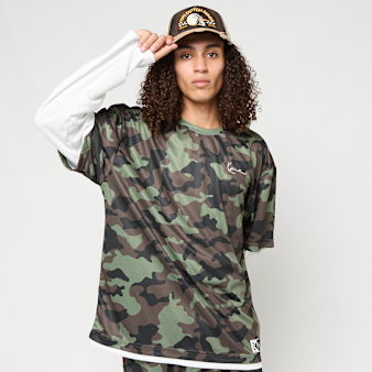 Karl Kani, Signature Camo Mesh Layered Longsleeve, camouflage