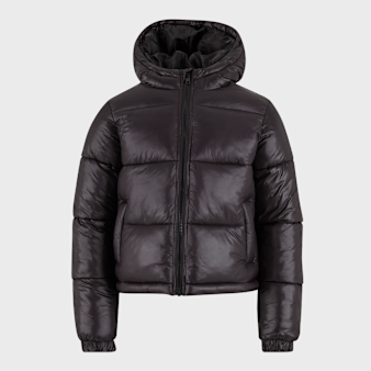 Urban Classics, Boys Shiny Puffer Jacket With Hood, zwart