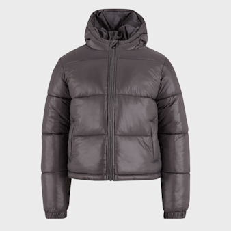 Urban Classics, Boys Shiny Puffer Jacket With Hood, bruin