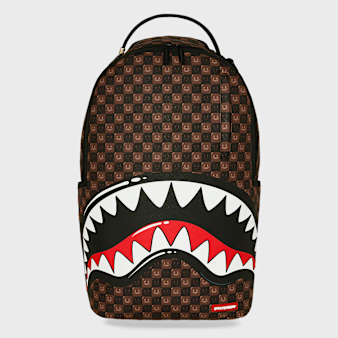 SPRAYGROUND, Sharks In Paris Wtf Bubble Brown Check Backpack, brown