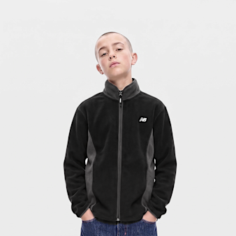 New Balance, Borg Full Zip Through Funnel Jacket, black