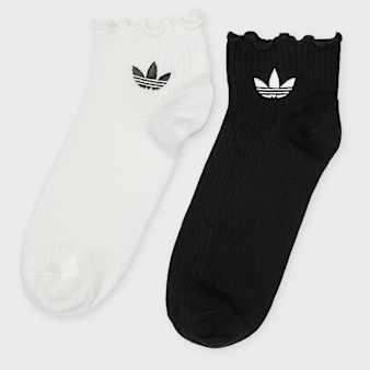 adidas Originals, 2 PACK - Ruffle Quarter Socks, black