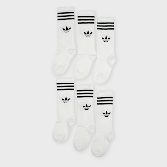 Undefined Brand, 6 PACK - 3 Stripes Crew, white